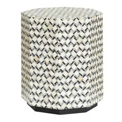 Bijzettafel Brendola Bone inlay 45 x 45 cm - Loft24.nl