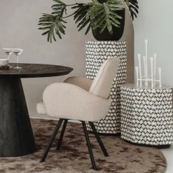 Bijzettafel Brendola Bone inlay 45 x 45 cm - Loft24.nl