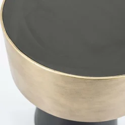 Bijzettafel Bunga klein - zwart/goud - Loft24.nl