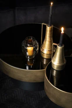 Bijzettafel Bunga klein - zwart/goud - Loft24.nl