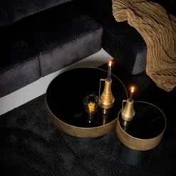 Bijzettafel Bunga klein - zwart/goud - Loft24.nl