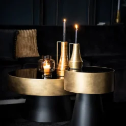 Bijzettafel Bunga klein - zwart/goud - Loft24.nl