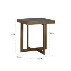 Bijzettafel Cambon Eiken - 50 x 50 cm - Loft24.nl