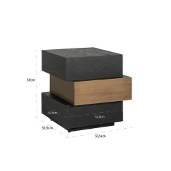 Bijzettafel Cambon Eiken - 57 x 52 cm - Loft24.nl