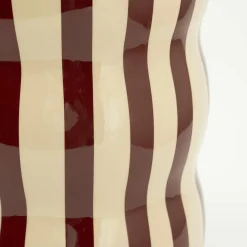 Bijzettafel Candice 28cm Beige/Burgundy - Loft24.nl