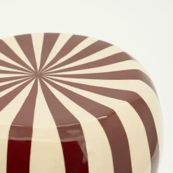 Bijzettafel Candice 28cm Beige/Burgundy - Loft24.nl