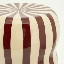 Bijzettafel Candice 28cm Beige/Burgundy - Loft24.nl