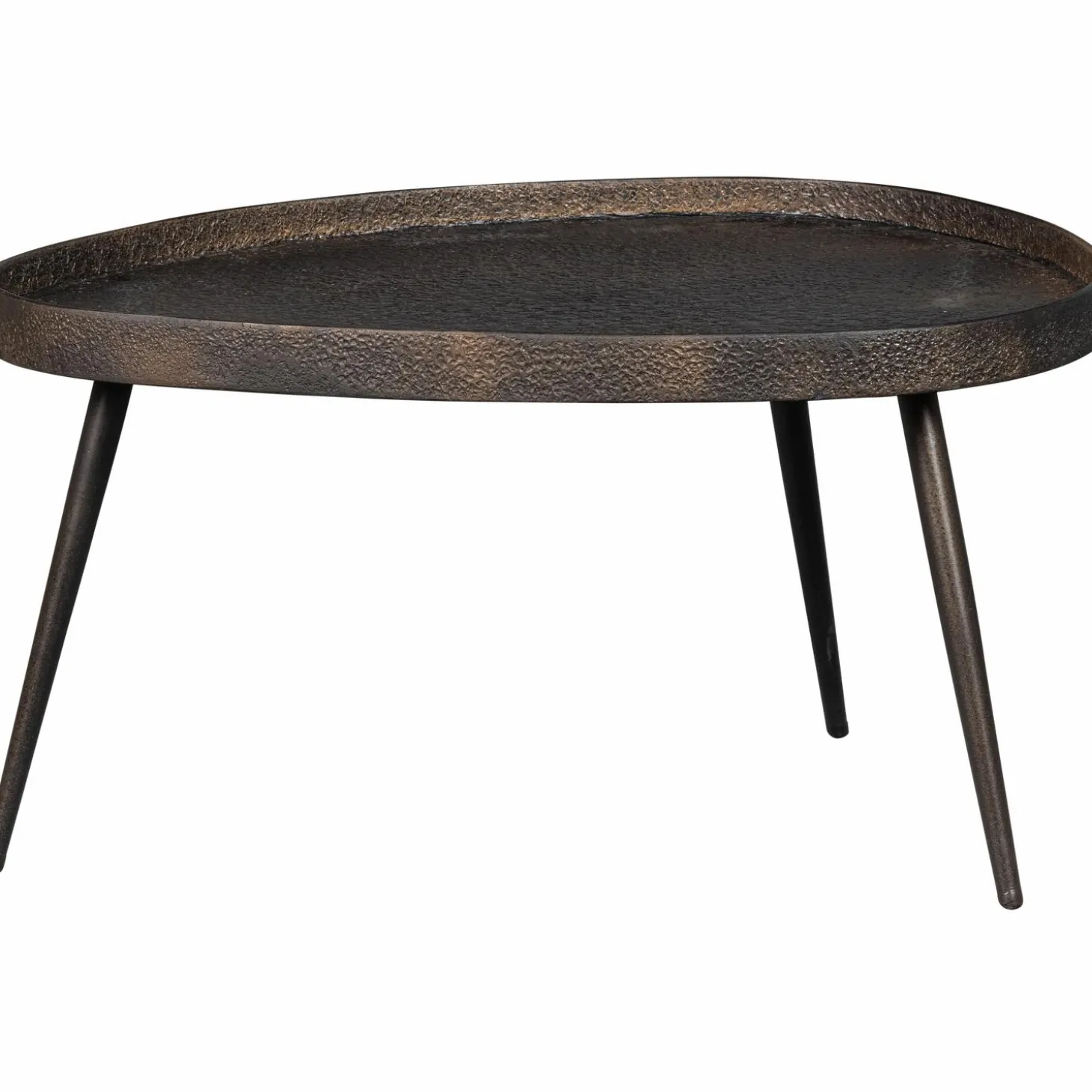 Bijzettafel Crude set an 2 stuks - antique bronze - Loft24.nl