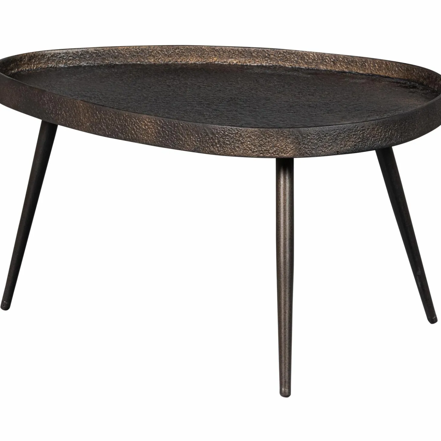 Bijzettafel Crude set an 2 stuks - antique bronze - Loft24.nl