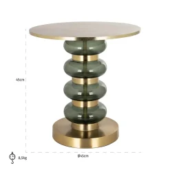 Bijzettafel Dalina 45 cm - Groen - Loft24.nl