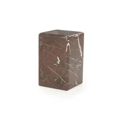 Bijzettafel Dice Marmer 30 x 30cm - Rood - Loft24.nl