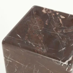 Bijzettafel Dice Marmer 30 x 30cm - Rood - Loft24.nl