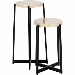 Bijzettafel Dillinger Marmer - Set van 2 stuks - Loft24.nl