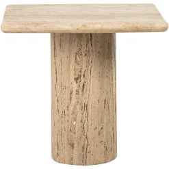 Bijzettafel Hampton Travertin - 50 x 50 cm - Loft24.nl