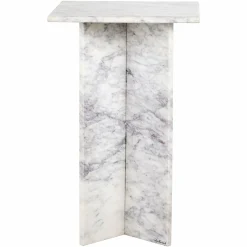 Bijzettafel Holmes Marmer 45 x 45 cm - Wit - Loft24.nl