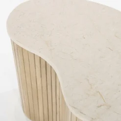 Bijzettafel Kira Mangohout en Marmer - Loft24.nl