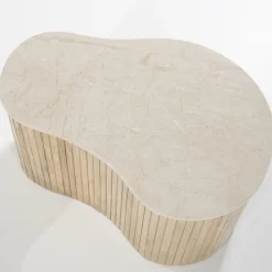 Bijzettafel Kira Mangohout en Marmer - Loft24.nl