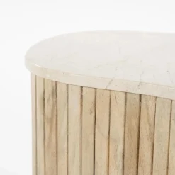 Bijzettafel Kira Mangohout en Marmer - Loft24.nl