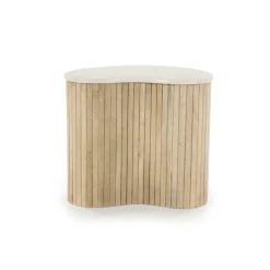 Bijzettafel Kira Mangohout en Marmer - Loft24.nl