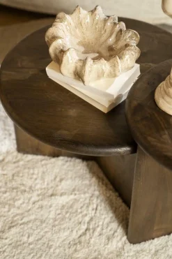 Bijzettafel Leoti Mangohout - Bruin 45cm - Loft24.nl