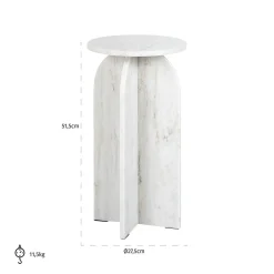 Bijzettafel Luciano Marmer Ø28 cm - Loft24.nl