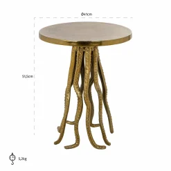 Bijzettafel Macey Ø41 cm - Goud - Loft24.nl