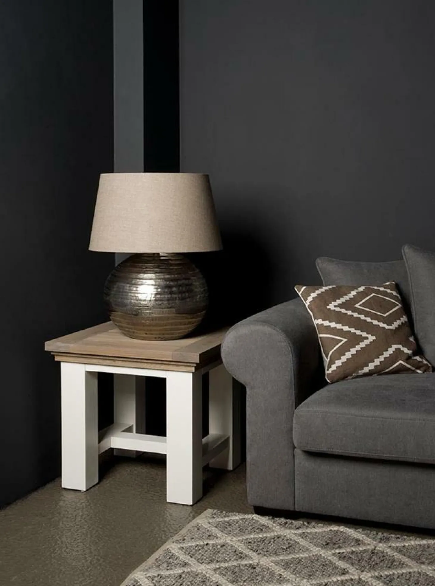 Bijzettafel Parma 60 x 60 cm - Wit - Loft24.nl