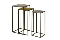 Bijzettafel Renew Iron set van 3 stuks - Messing - Loft24.nl