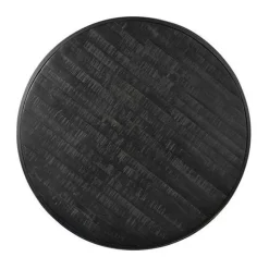 Bijzettafel Rolo Teakhout set van 2 stuks - zwart - Loft24.nl