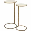 Bijzettafel Scofield Marmer Set van 2 stuks - Goud - Loft24.nl