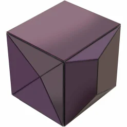 Bijzettafel Shifra Spiegelglas 40 x 40 cm - Paars - Loft24.nl