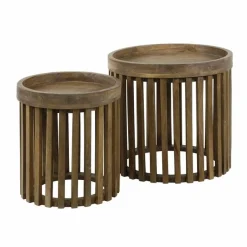 Bijzettafel Tweak set van 2 stuks Mangohout - Loft24.nl