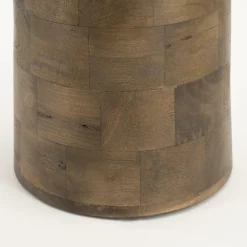 Bijzettafel Woomble Mangohout 40 x 34cm - Lichtbruin - Loft24.nl