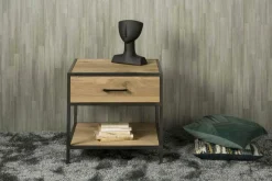 Bijzettafel/Nachtkastje Luna Eiken 60x60 cm - Loft24.nl