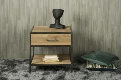 Bijzettafel/Nachtkastje Luna Eiken 60x60 cm - Loft24.nl