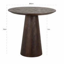 Bistrotafel Willow Mangohout - Ø80 cm - Loft24.nl