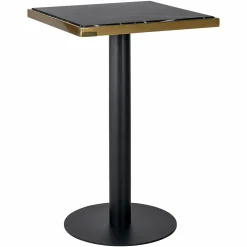 Bistrotafel Zenza 50 x 50 cm - Zwart/Goud - Loft24.nl