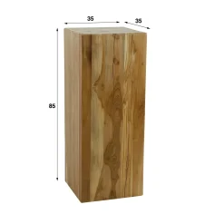 Bloemenzuil Bole Teakhout - 85 cm - Loft24.nl