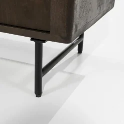 Boekenkast Lio Mangohout Travertin 120x220cm - bruin - Loft24.nl