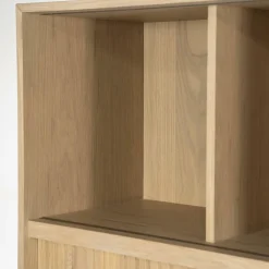 Boekenkast Milo Eikenhout en Eiken fineer 180 x 173 cm - Naturel - Loft24.nl