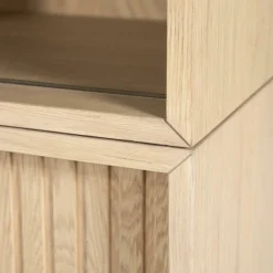 Boekenkast Milo Eikenhout en Eiken fineer 180 x 173 cm - Naturel - Loft24.nl