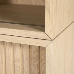 Boekenkast Milo Eikenhout en Eiken fineer 180 x 173 cm - Naturel - Loft24.nl