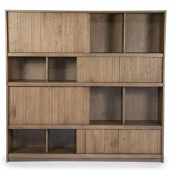 Boekenkast Milo Eikenhout en Eiken fineer 180 x 173 cm - Bruin - Loft24.nl