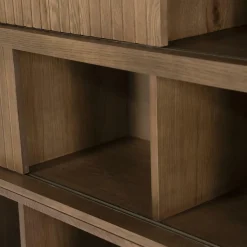 Boekenkast Milo Eikenhout en Eiken fineer 180 x 173 cm - Bruin - Loft24.nl