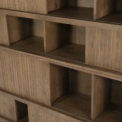 Boekenkast Milo Eikenhout en Eiken fineer 180 x 173 cm - Bruin - Loft24.nl