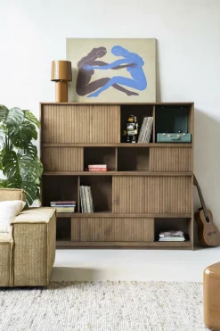 Boekenkast Milo Eikenhout en Eiken fineer 180 x 173 cm - Bruin - Loft24.nl