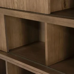 Boekenkast Milo Eikenhout en Eiken fineer 180 x 173 cm - Bruin - Loft24.nl