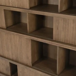 Boekenkast Milo Eikenhout en Eiken fineer 180 x 173 cm - Bruin - Loft24.nl