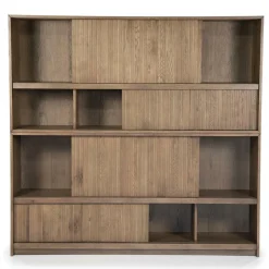 Boekenkast Milo Eikenhout en Eiken fineer 180 x 173 cm - Bruin - Loft24.nl