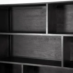 Boekenkast Remi Mangohout en Metaal 200 x 200 cm - Zwart - Loft24.nl